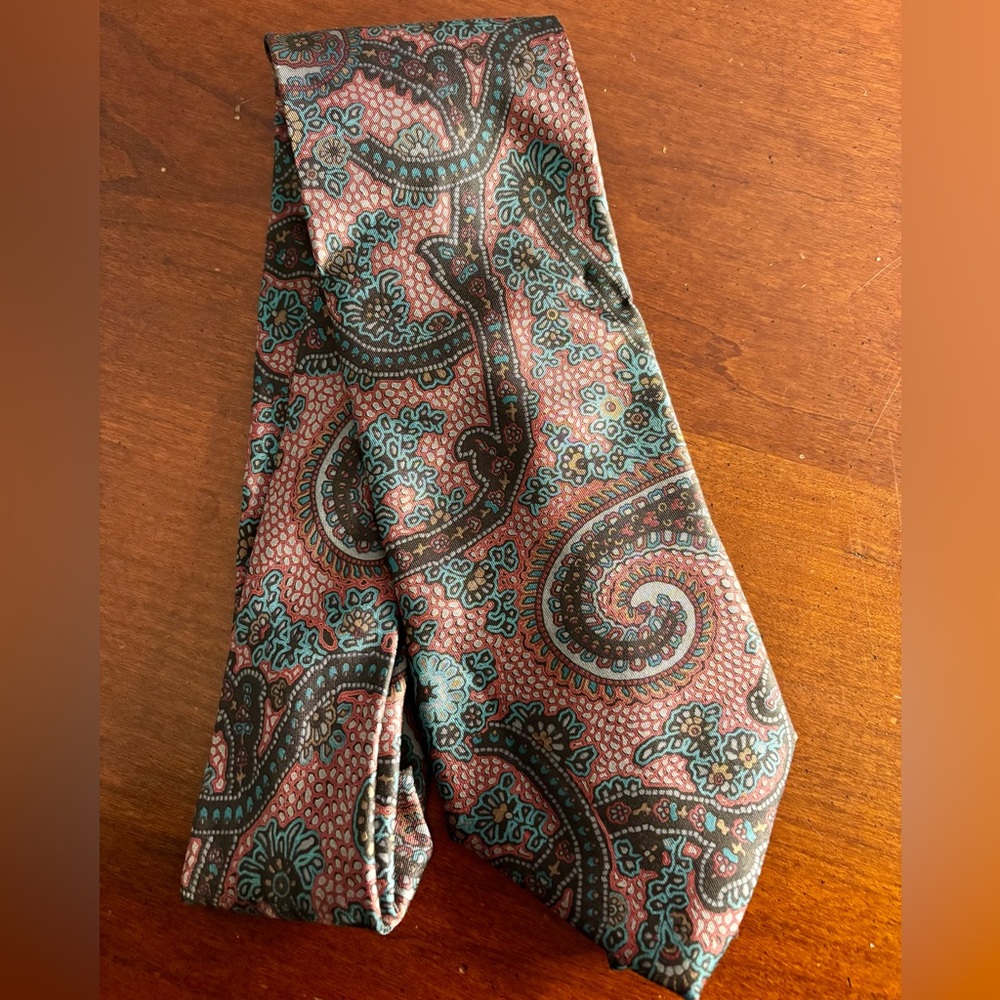 Vintage Italian Silk Paisley Tie | Made in Italy | EUC